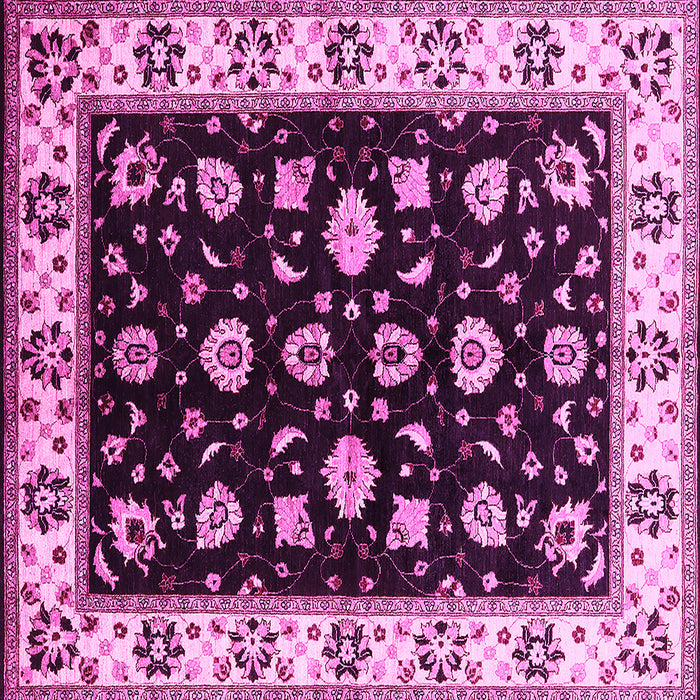 Square Oriental Pink Traditional Rug, urb2880pnk
