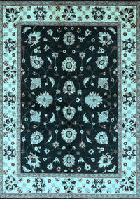 Oriental Light Blue Traditional Rug, urb2880lblu