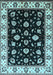 Oriental Light Blue Traditional Rug, urb2880lblu