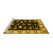 Sideview of Machine Washable Oriental Yellow Traditional Rug, wshurb2880yw