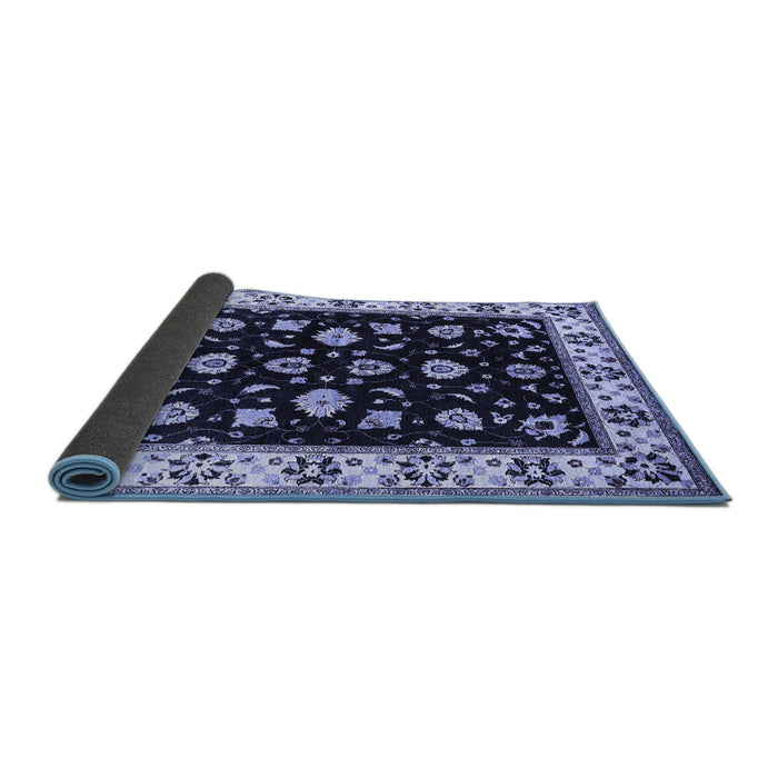 Sideview of Oriental Blue Traditional Rug, urb2880blu