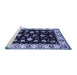 Sideview of Machine Washable Oriental Blue Traditional Rug, wshurb2880blu