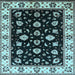 Square Oriental Light Blue Traditional Rug, urb2880lblu