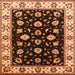 Square Oriental Orange Traditional Rug, urb2880org