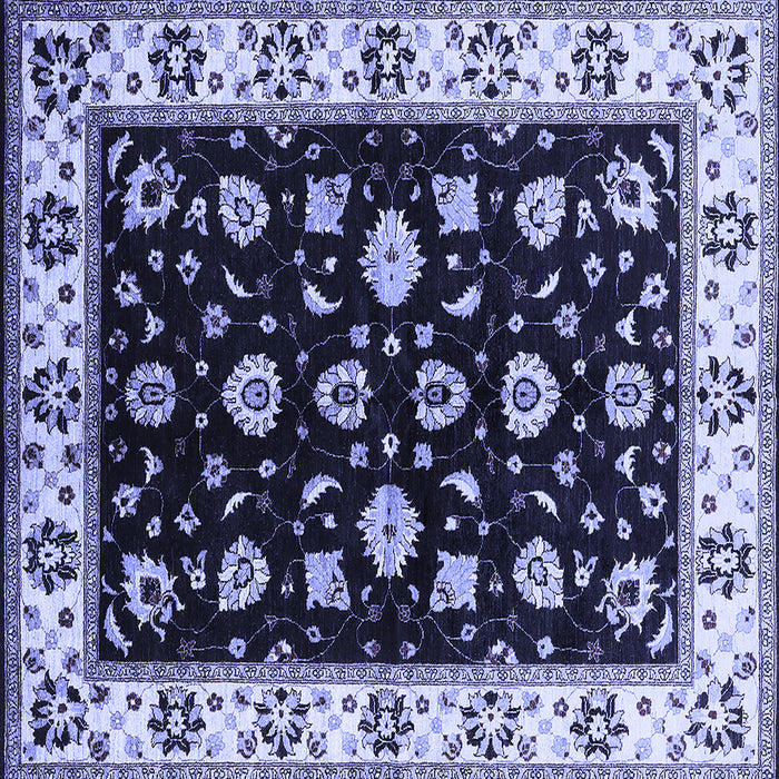 Square Oriental Blue Traditional Rug, urb2880blu