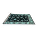 Sideview of Machine Washable Oriental Light Blue Traditional Rug, wshurb2880lblu