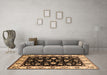 Machine Washable Oriental Brown Traditional Rug in a Living Room,, wshurb2880brn