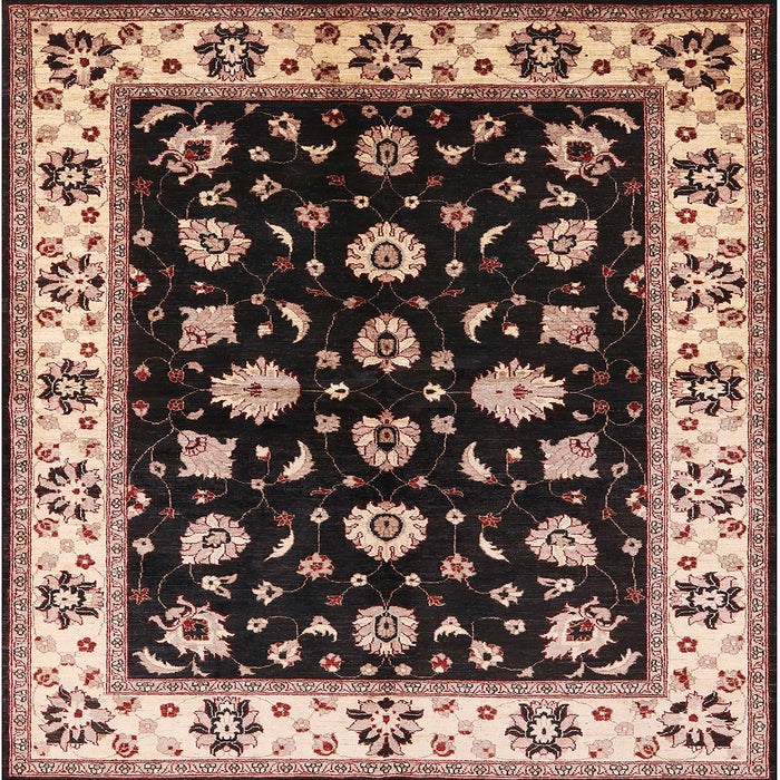 Square Mid-Century Modern Red Oriental Rug, urb2880