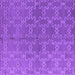 Square Machine Washable Oriental Purple Industrial Area Rugs, wshurb2881pur