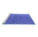 Sideview of Machine Washable Oriental Blue Industrial Rug, wshurb2881blu