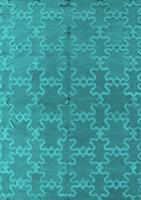 Oriental Turquoise Industrial Rug, urb2881turq