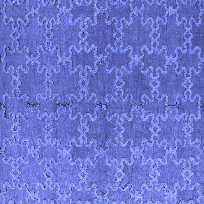 Square Machine Washable Oriental Blue Industrial Rug, wshurb2881blu