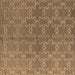 Square Oriental Brown Industrial Rug, urb2881brn