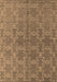 Machine Washable Oriental Brown Industrial Rug, wshurb2881brn