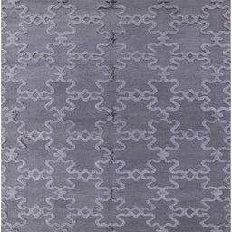 Square Mid-Century Modern Purple Oriental Rug, urb2881