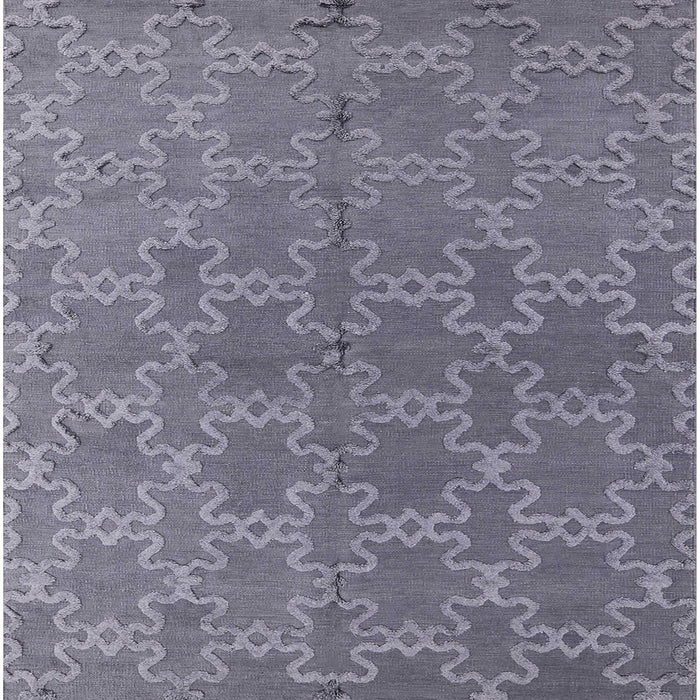 Square Mid-Century Modern Purple Oriental Rug, urb2881