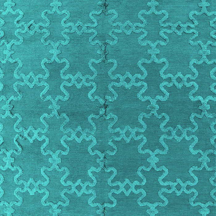 Machine Washable Oriental Turquoise Industrial Area Rugs, wshurb2881turq