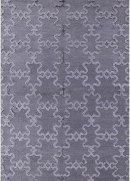 Mid-Century Modern Purple Oriental Rug, urb2881