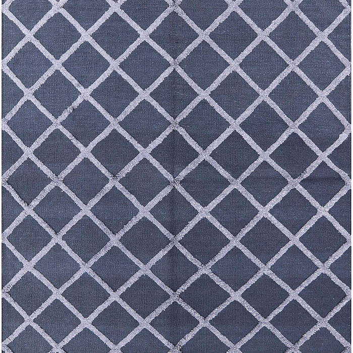 Mid-Century Modern Light Purple Blue Oriental Rug, urb2882