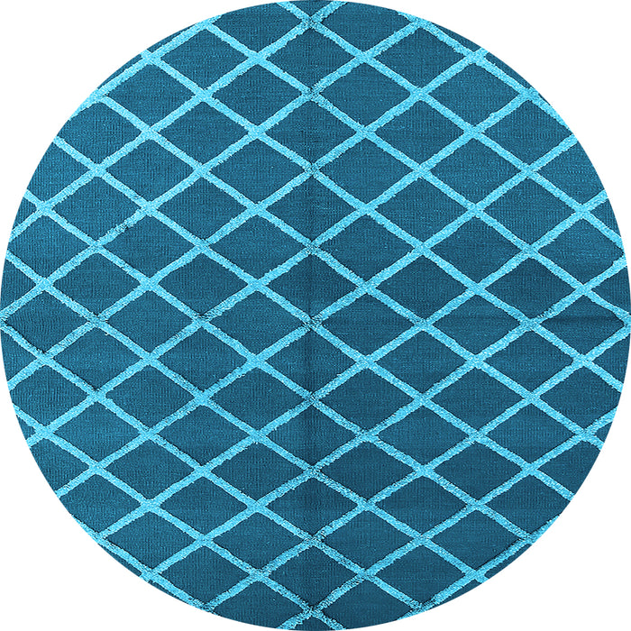Round Oriental Light Blue Industrial Rug, urb2882lblu