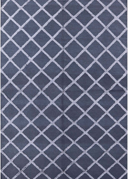 Machine Washable Industrial Modern Light Purple Blue Rug, wshurb2882