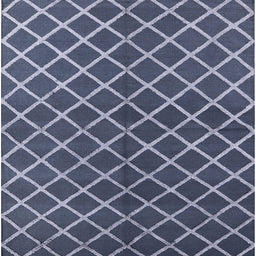 Square Mid-Century Modern Light Purple Blue Oriental Rug, urb2882