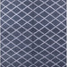 Square Machine Washable Industrial Modern Light Purple Blue Rug, wshurb2882