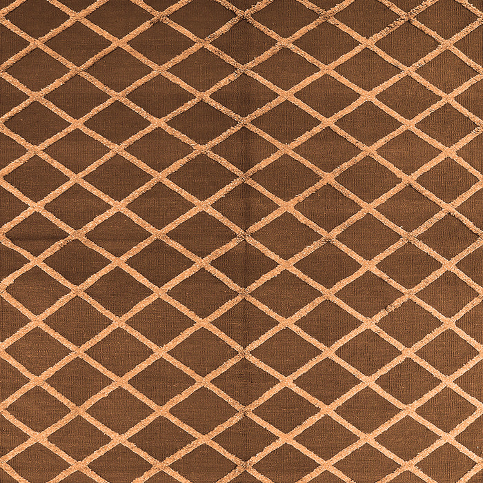 Square Oriental Orange Industrial Rug, urb2882org