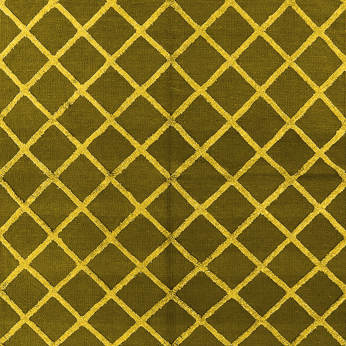 Machine Washable Oriental Yellow Industrial Rug, wshurb2882yw