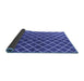 Sideview of Oriental Blue Industrial Rug, urb2882blu