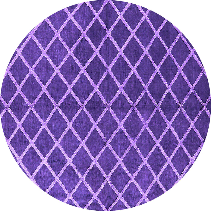 Round Oriental Purple Industrial Rug, urb2882pur