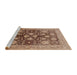 Sideview of Machine Washable Industrial Modern Brown Sand Brown Rug, wshurb2883