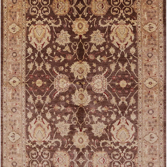 Mid-Century Modern Brown Sand Brown Oriental Rug, urb2883