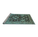 Sideview of Machine Washable Oriental Light Blue Traditional Rug, wshurb2883lblu