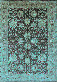 Oriental Light Blue Traditional Rug, urb2883lblu