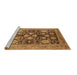 Sideview of Machine Washable Oriental Brown Traditional Rug, wshurb2883brn