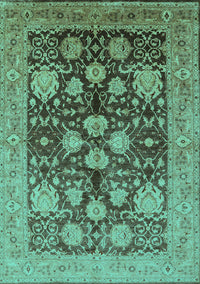 Oriental Turquoise Traditional Rug, urb2883turq