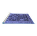 Sideview of Machine Washable Oriental Blue Traditional Rug, wshurb2883blu