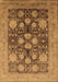 Machine Washable Oriental Brown Traditional Rug, wshurb2883brn