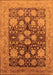 Machine Washable Oriental Orange Traditional Area Rugs, wshurb2883org