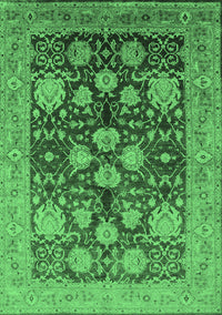 Oriental Emerald Green Traditional Rug, urb2883emgrn