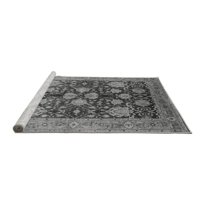 Sideview of Machine Washable Oriental Gray Traditional Rug, wshurb2883gry