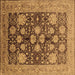 Square Oriental Brown Traditional Rug, urb2883brn