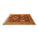 Sideview of Machine Washable Oriental Orange Traditional Area Rugs, wshurb2883org