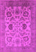 Machine Washable Oriental Pink Traditional Rug, wshurb2884pnk