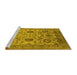 Sideview of Machine Washable Oriental Yellow Traditional Rug, wshurb2884yw