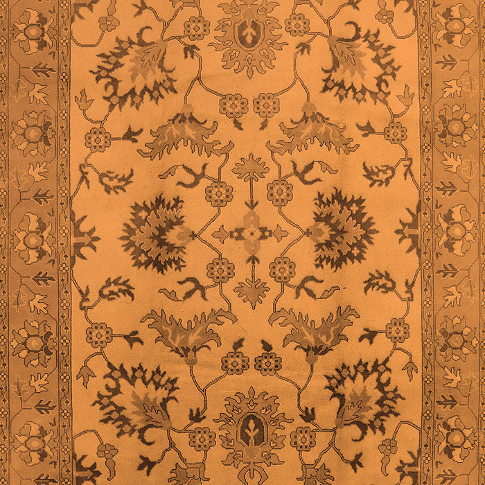 Machine Washable Oriental Orange Traditional Area Rugs, wshurb2884org