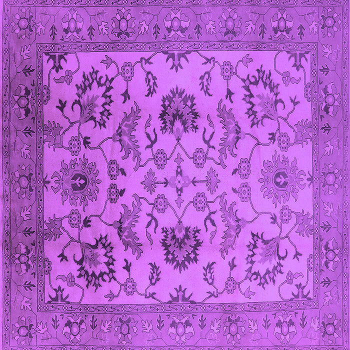 Square Oriental Purple Traditional Rug, urb2884pur