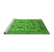 Sideview of Machine Washable Oriental Green Traditional Area Rugs, wshurb2884grn