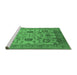 Sideview of Machine Washable Oriental Emerald Green Traditional Area Rugs, wshurb2884emgrn